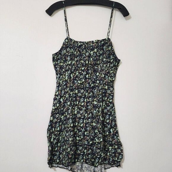 Free People - Size S - Jamie Floral Print Minidress in Black Combo - Picture 7 of 7